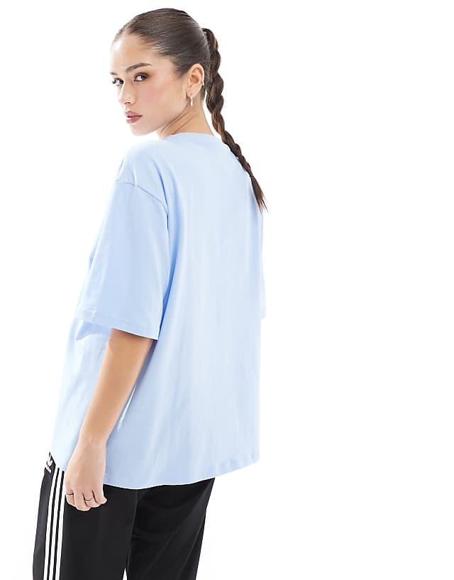 Asos Adidas Training Sportswear T-shirt With Graphic In Light Blue