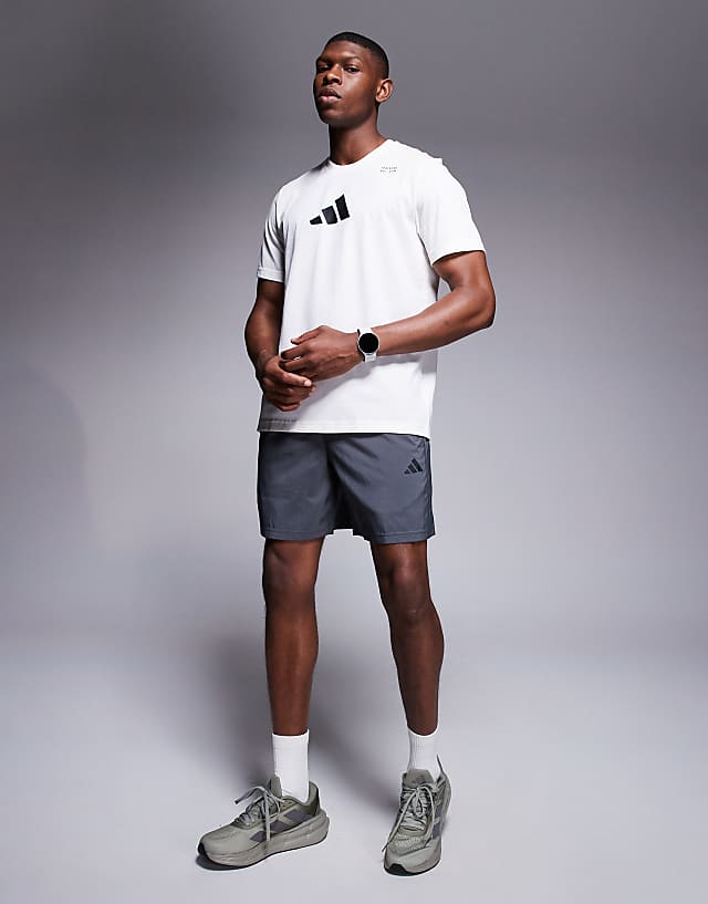 Asos Adidas Training T-shirt With Graphic Print In White