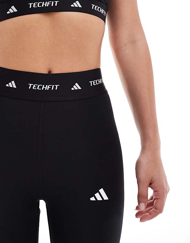 Asos Adidas Training Tech Fit 7/8 Sculpt Leggings In Black
