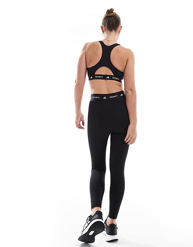 Asos Adidas Training Tech Fit 7/8 Sculpt Leggings In Black