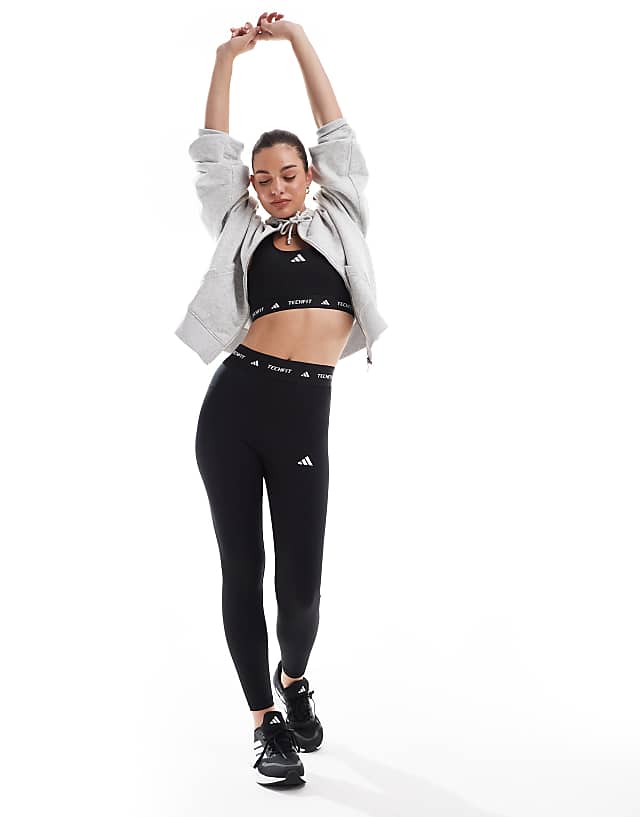 asos adidas Training Tech Fit 7/8 sculpt leggings in black