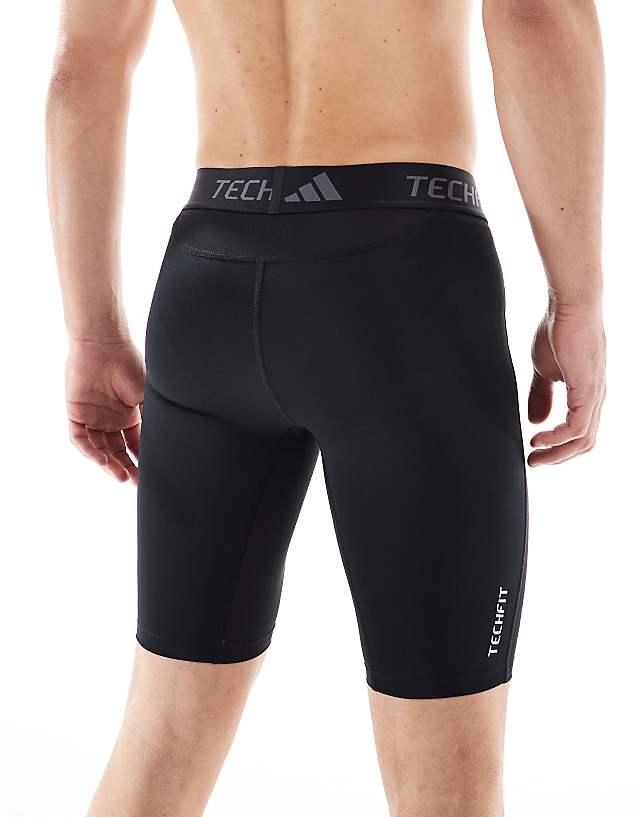 Asos Adidas Training Tech Fit Base Layer Shorts In Black