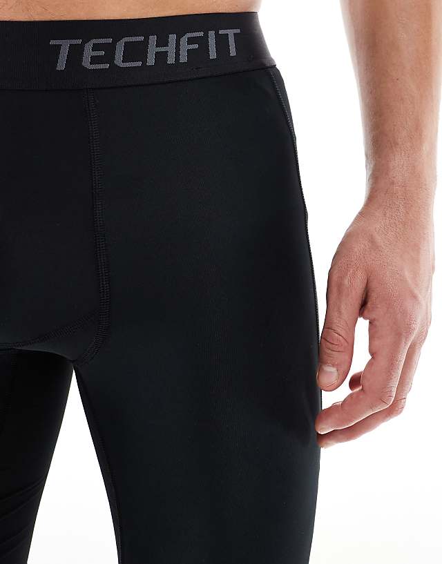 Asos Adidas Training Tech Fit Base Layer Shorts In Black