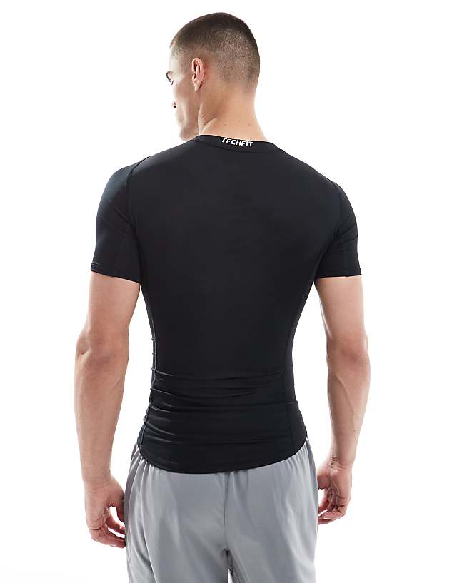 Asos Adidas Training Tech Fit Base Layer T-shirt In Black