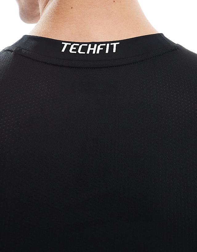 Asos Adidas Training Tech Fit Base Layer T-shirt In Black