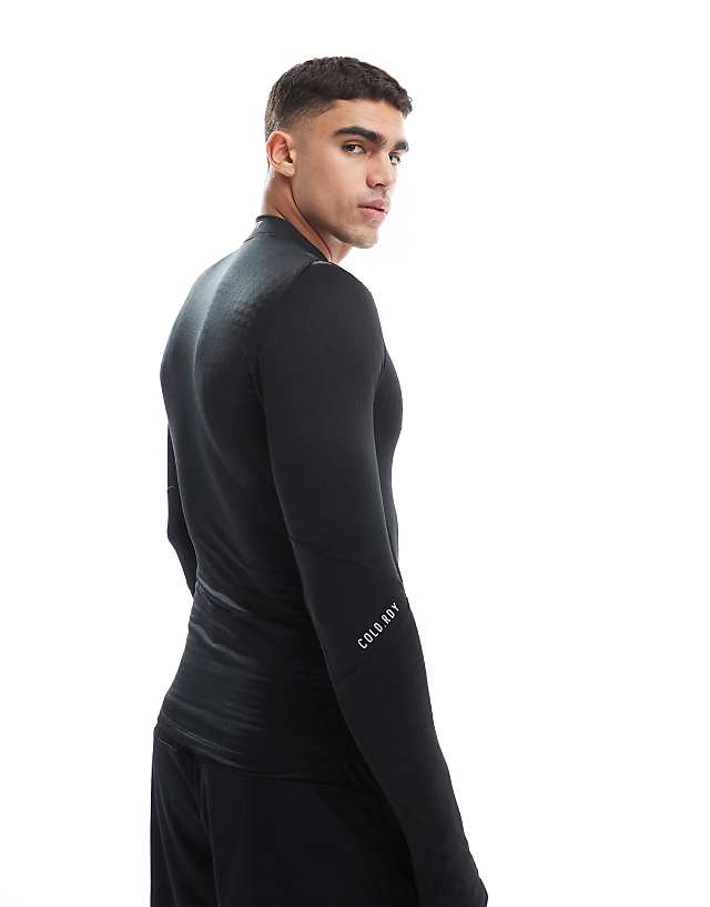 Asos Adidas Training Tech-Fit Cold Ready Long Sleeve T-shirt In Black