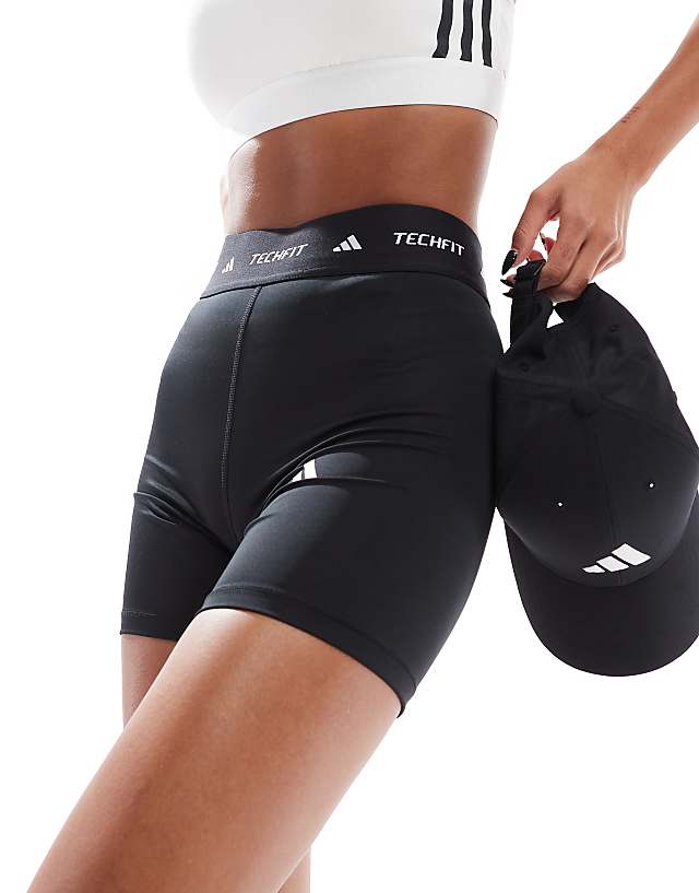 Asos Adidas Training Tech Fit Sculpt Shorts In Black