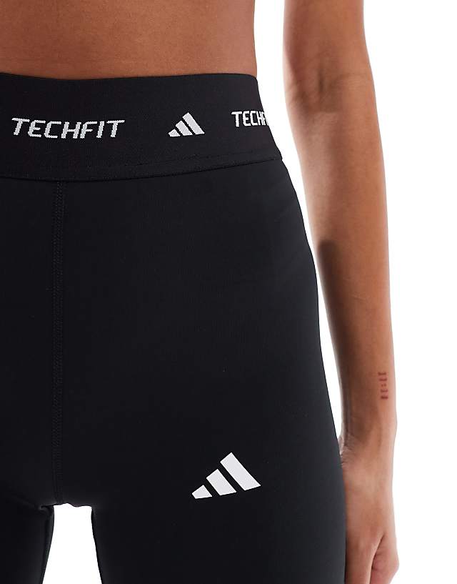 Asos Adidas Training Tech Fit Sculpt Shorts In Black