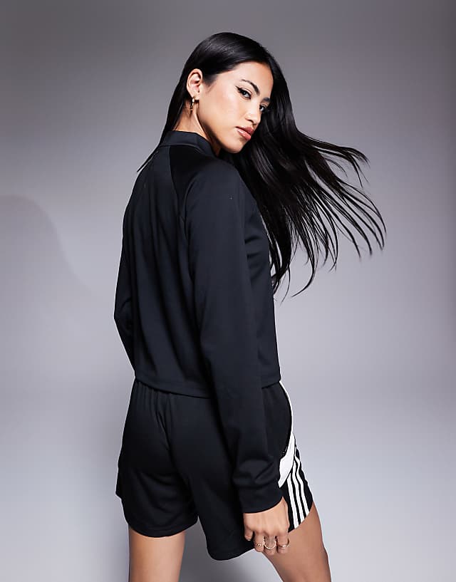 Asos Adidas Training Train Essentials 1/4 Zip Top In Black