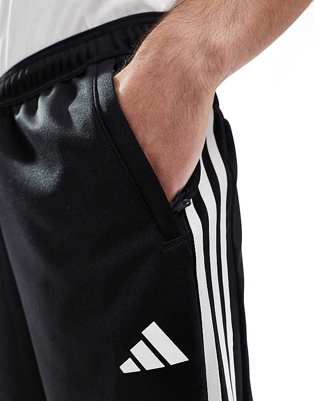 Asos Adidas Training Train Essentials 3 Stripe Joggers In Black