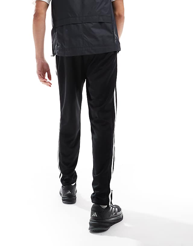 Asos Adidas Training Train Essentials 3 Stripe Joggers In Black