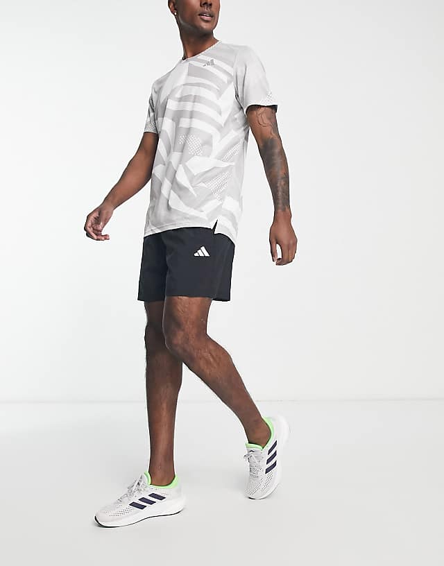 Asos Adidas Training Train Essentials 7 Inch Woven Shorts In Black