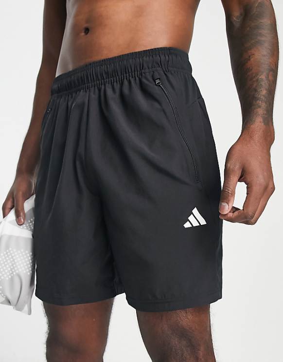 asos adidas Training Train Essentials 7 inch woven shorts in black