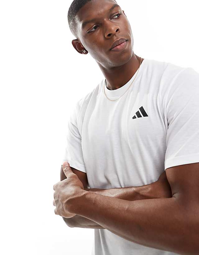 asos adidas Training Train Essentials t-shirt in white