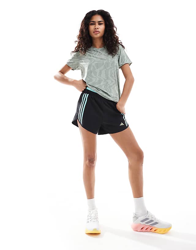 Asos Adidas Training Ultimate T-shirt In Silver Green Print