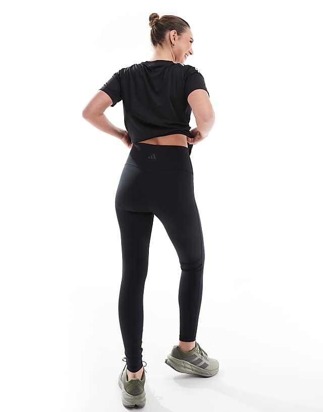 Asos Adidas Training Yoga All Me Sculpt Leggings In Black