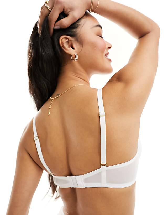 Asos Ann Summers Bridal Sexy Lace Padded Plunge Bra In White