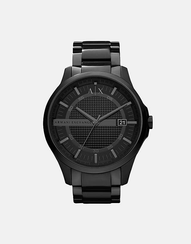 asos Armani Exchange AX2104 Hampton bracelet watch in black
