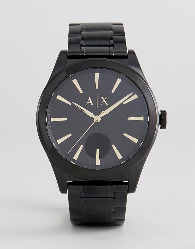 Asos Armani Exchange AX7102 Black Watch & Bracelet Gift Set