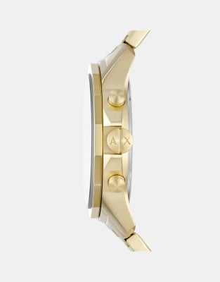 Asos Armani Exchange Banks Mens Bracelet Watch In Gold