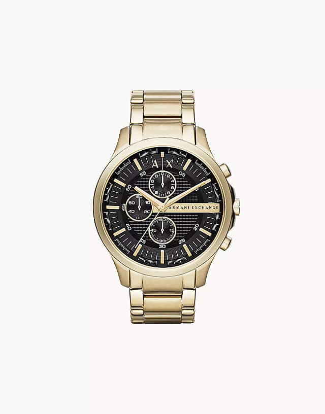 asos Armani Exchange Men's chronograph gold-tone stainless steel watch ax2137 in gold