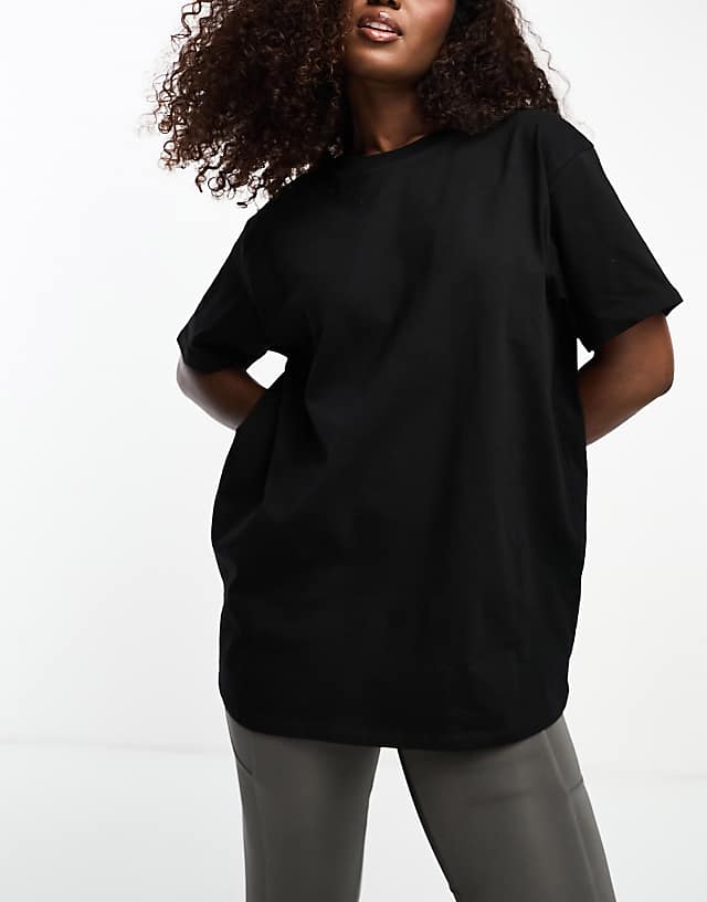 asos AS0S4505 Icon oversized t-shirt with quick dry in black