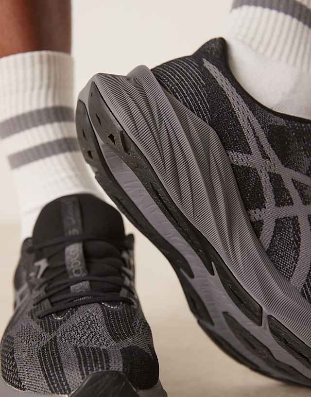 Asos Asics Dynablast 5 Running Trainers In Carbon And Black