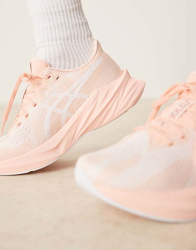 Asos Asics Dynablast 5 Running Trainers In Pink And White