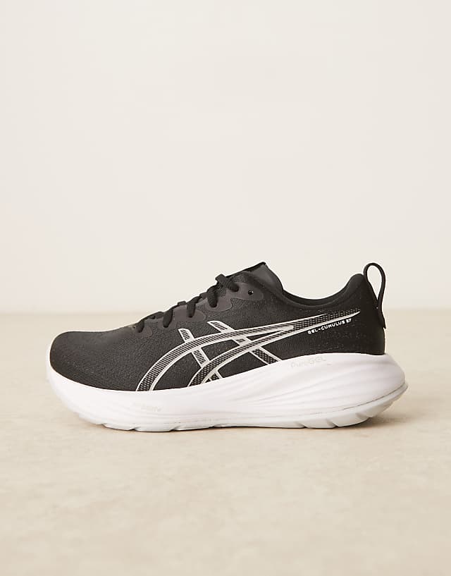 Asos Asics Gel-cumulus 27 Running Trainers In Black And Concrete