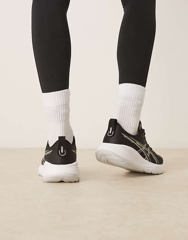 Asos Asics Gel-cumulus 27 Running Trainers In Black And Concrete