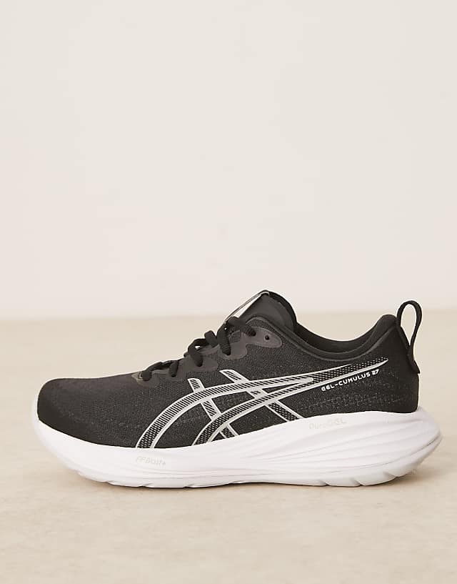 Asos Asics Gel-Cumulus 27 Running Trainers In Black And Concrete