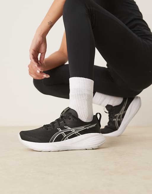 asos Asics Gel-cumulus 27 running trainers in black and concrete