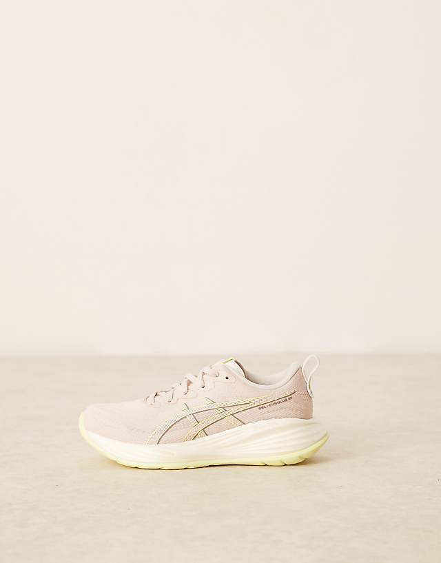 Asos Asics Gel-cumulus 27 Running Trainers In Mineral Beige And Huddle Yellow
