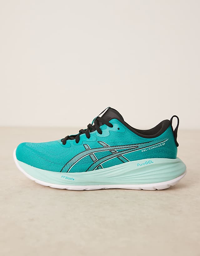 Asos Asics Gel-Cumulus 27 Running Trainers In Wave Teal And Illuminate Mint