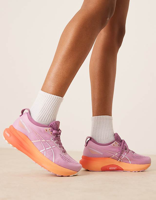 asos Asics Gel-Kayano 31 stability running trainers in light ube and white