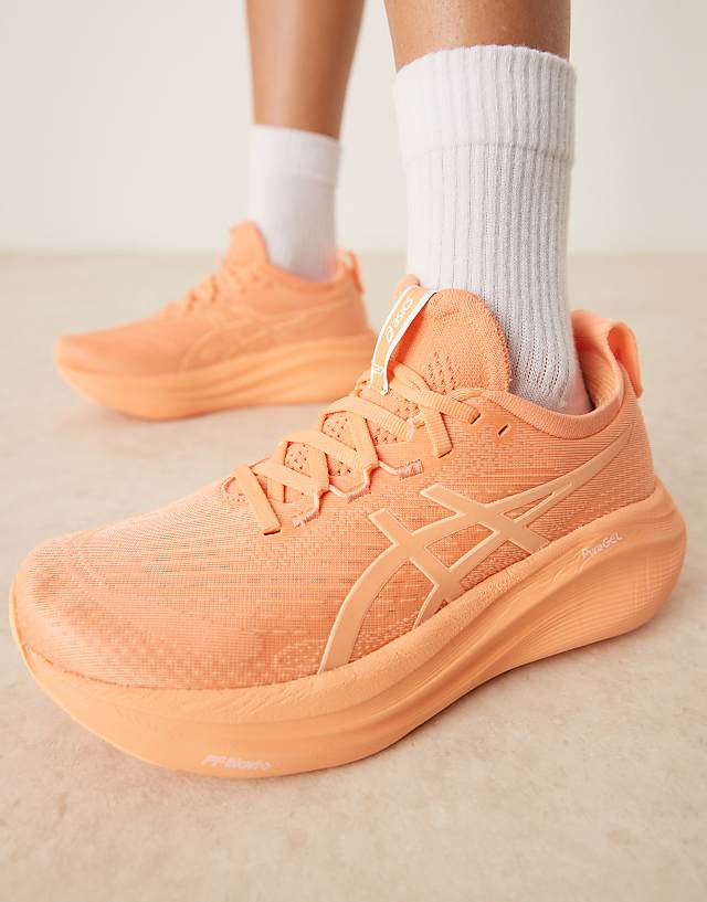 Asos Asics Gel-Nimbus 27 Lite-Show Running Trainers In Lite-show And Mojave