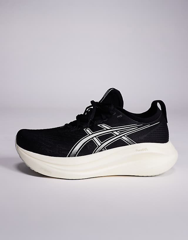 Asos Asics Gel-Nimbus 27 Running Trainers In Black And White