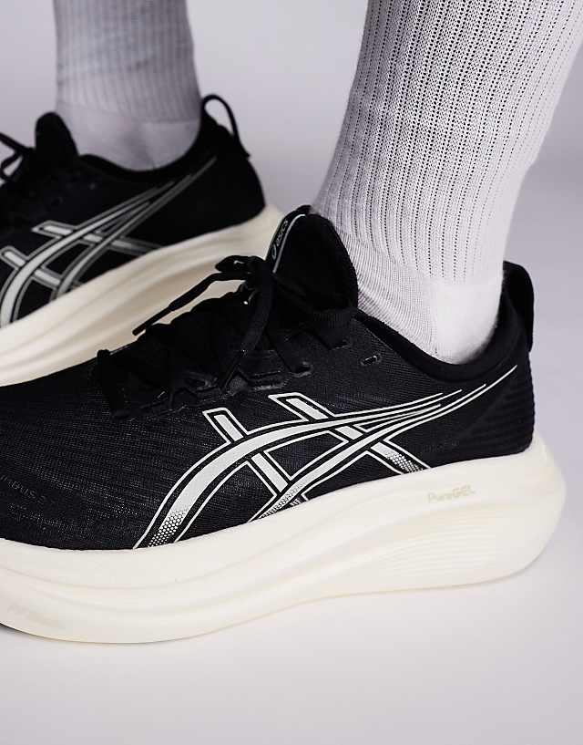 Asos Asics Gel-Nimbus 27 Running Trainers In Black And White