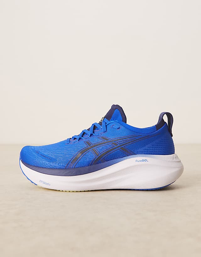 Asos Asics Gel-Nimbus 27 Running Trainers In Illusion Blue And Indigo Blue