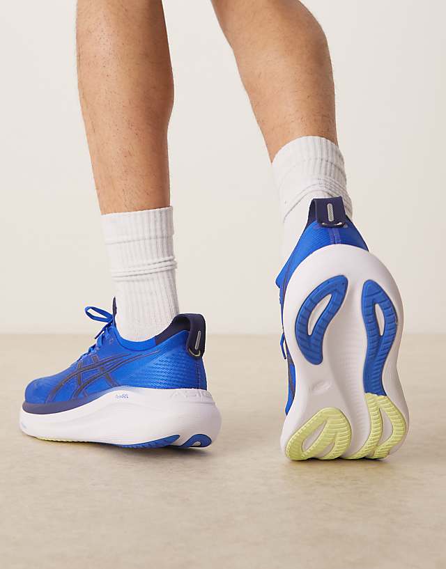 Asos Asics Gel-Nimbus 27 Running Trainers In Illusion Blue And Indigo Blue