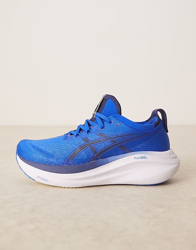 Asos Asics Gel-Nimbus 27 Running Trainers In Wave Teal And Saxon Green