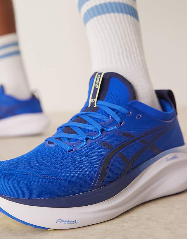 Asos Asics Gel-Nimbus 27 Running Trainers In Wave Teal And Saxon Green