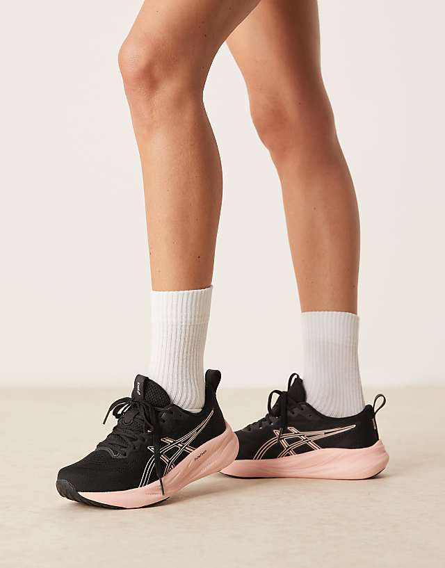 Asos Asics Gel-pulse 16 Running Trainers In Black And Breeze