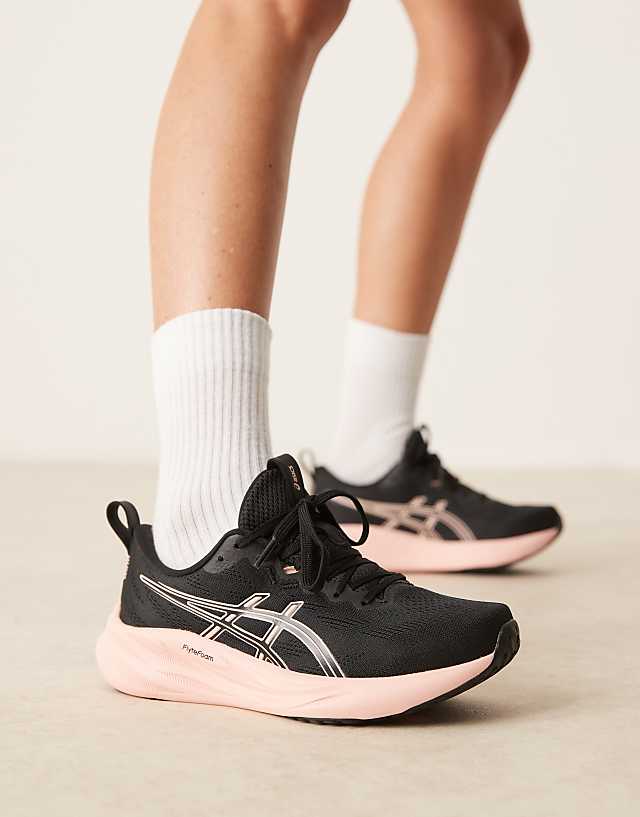 asos Asics Gel-pulse 16 running trainers in black and breeze