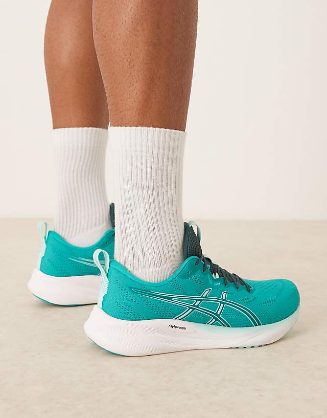 Asos Asics Gel-Pulse 16 Running Trainers In Illuminate Mint And Wave Teal