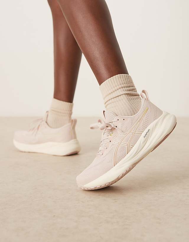 asos Asics Gel-pulse 16 running trainers in mineral beige and cream