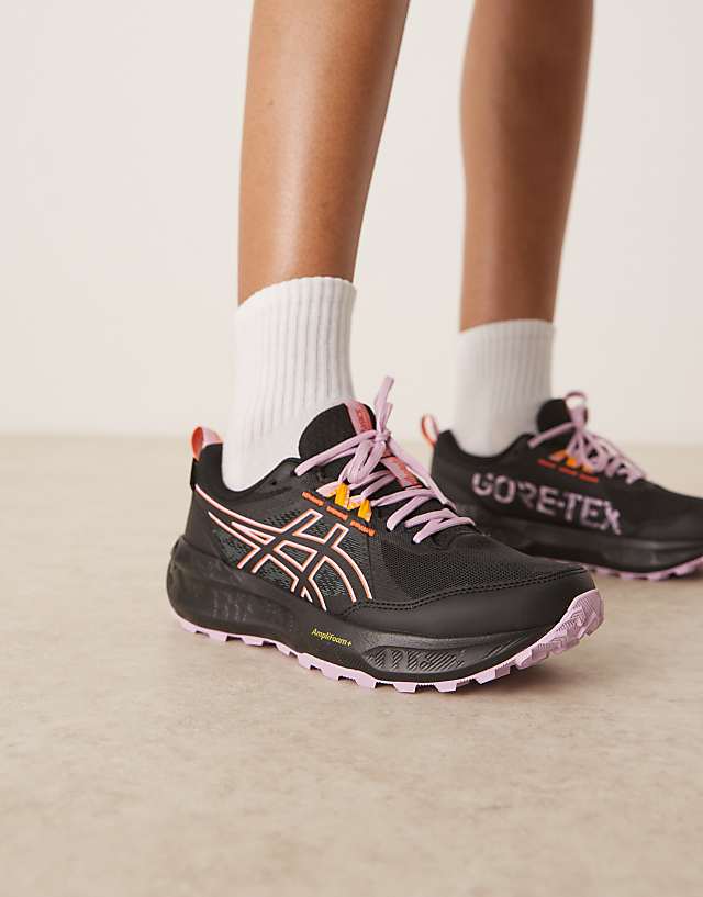 asos Asics Gel-Sonoma 8 GTX running trainers in black and light ube