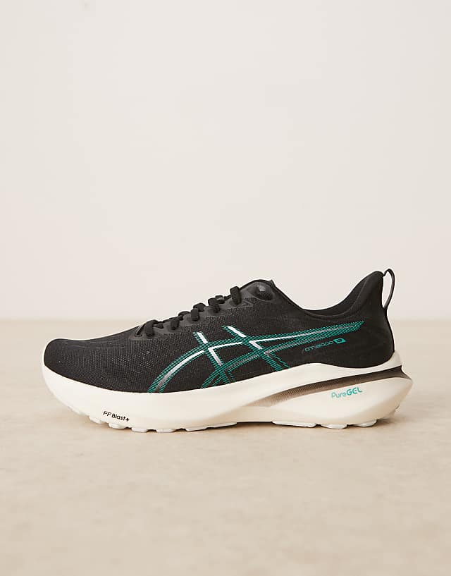 Asos Asics GT-2000 13 Running Trainers In Black And Wave Teal