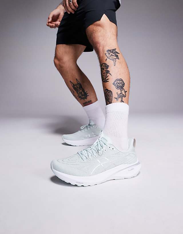 asos Asics GT-2000 13 running trainers in pure aqua and white