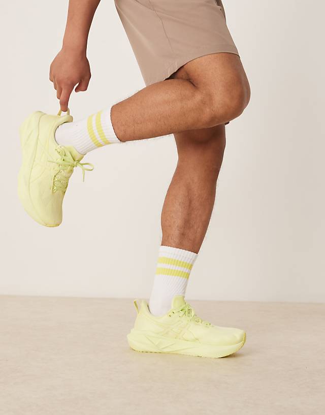 Asos Asics Novablast 5 Lite-Show Running Trainers In Lite-show And Huddle Yellow